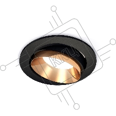 Комплект встраиваемого поворотного светильника Ambrella light XC7652024 SBK/PYG черный песок/золото желтое полированное MR16 GU5.3 (C7652, N7034)