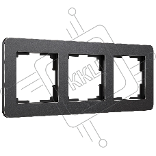 Рамка на 3 поста Platinum (черный алюминий) W0032608