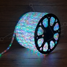Дюралайт LED, свечение с динамикой (3W) - мульти (RYGB), 36 LED/м, бухта 100м