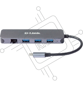 Док-станция D-Link DUB-2334/A1A с разъемом USB Type-C, 3 портами USB 3.0, 1 портом USB Type-C/PD 3.0 и 1 портом Gigabit Ethernet