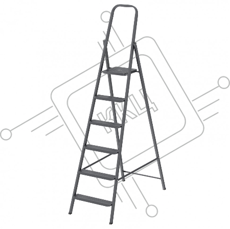 Стремянка 6 ступеней, компактная, стальная Россия// Сибртех