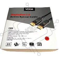 Активный оптический кабель VCOM DP1.4 32Gbs/8K@60Hz 20м