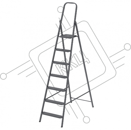 Стремянка 7 ступеней, компактная, стальная Россия// Сибртех