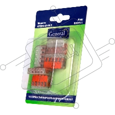 GTER4-05-BL5 Клемма универсальная 221-415 5-пров., прозрачная компактная, блистер 5шт General