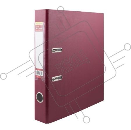 Регистратор картонный с PVC покрытием 355020-27 50мм, без окантовки, карман на корешке, цв. бордовый