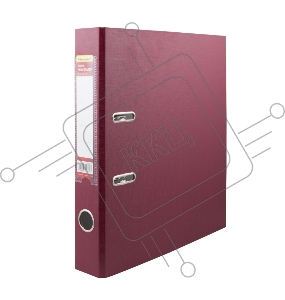 Регистратор картонный с PVC покрытием 355020-27 50мм, без окантовки, карман на корешке, цв. бордовый