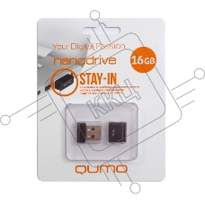 Флэш Диск QUMO 16GB NANO QM16GUD-NANO-B Black