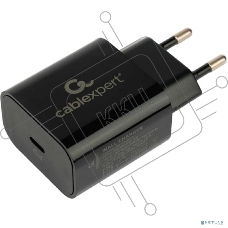 Зарядное устройство Cablexpert 20Вт, 3А, QC3.0/PD, 1xType-C, черный, пакет