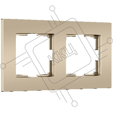 Рамка на 2 поста Slab (шампань софт) W0022911