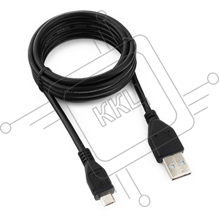 Кабель USB 2.0 Pro Cablexpert CCP-mUSB2-AMBM-1M, AM/microBM 5P, 1м, экран, черный, пакет