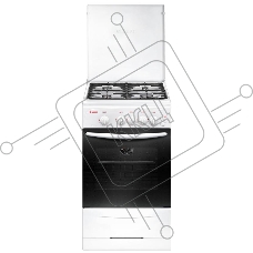 Плита газовая Gefest CG 50M04 K73 белый, конфорок 4 шт, духовка 42 л, 50 см x 85 см x 57 см