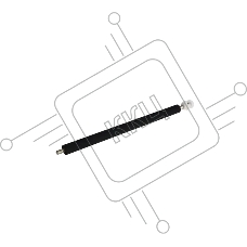 Держатель коротрона правый Corona Holder S/T RH