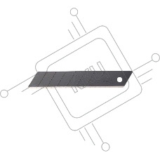 Лезвие OLFA (OL-LBB-50B) BLACK MAX сегментированное, 8 сегментов, 18х100х0,5мм, 50шт