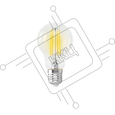 Умная LED лампа филамент GEOZON/E27/A60/5.5W/2200K-5500K/Wi-Fi/AC 220-250В, 50/60Гц/500lm/transparent GSH-SLF01