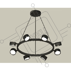 Светильник Ambrella light XB9198150/8 SBK/PBK черный песок/черный полированный GX53 (C9198, N8113)