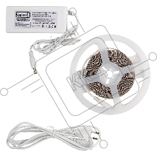 Лента светодиодная GLS-2835-120-9.6-12-IP20-PRO-3-5-KIT готовый комплект 5м с адаптером