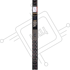 Блок распределения питания Lanmaster LAN-PDUVM316C-36L12Z-03BK верт.размещ. 36xC13 12xC39 с пофазным измерением энергии 3x16A IEC 309 3м