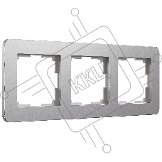 Рамка на 3 поста Platinum (алюминий) W0032606