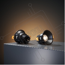 Встраиваемый светодиодный светильник 15266/LED 7W 3000K BK черный