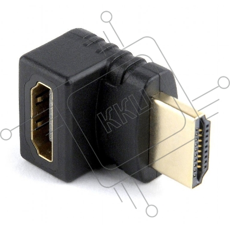 Переходник HDMI-HDMI Cablexpert A-HDMI270-FML, 19F/19M, угловой соединитель 270 градусов, золотые разъемы, пакет