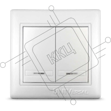 Выключатель 2-кл. СП Севиль 10А IP20 с индик. бел. Universal С0123