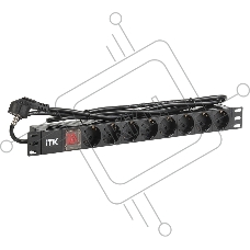 Блок распределения питания ITK PH12-8D1-P гор.размещ. 8xSchuko базовые 16A Schuko 2м