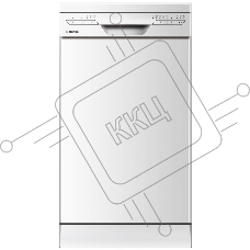 Посудомоечная машина Hansa ZWM475WH, белая, 44.8 см, 9 компл., 49 дБ, класс A++