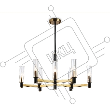 Люстра Ambrella light LH55513/9 BK/BS/CL черный/латунь/прозрачный E14*9 max 40W D760*760