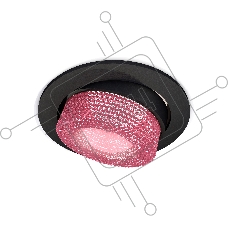 Комплект встраиваемого поворотного светильника Ambrella light XC7652062 SBK/PI черный песок/розовый MR16 GU5.3 (C7652, N7193)