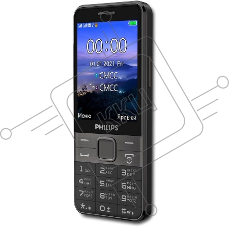 Мобильный телефон Philips E590 Xenium 64Mb черный моноблок 2Sim 3.2