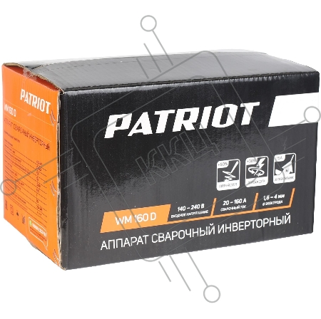 Сварочный аппарат Patriot WM160D инвертор ММА 6.8кВт