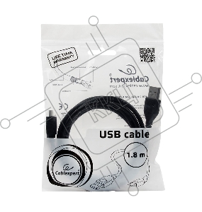 Кабель Gembird PRO CCP-USB2-AM5P-6 USB 2.0 кабель для соед. 1.8м  А-miniB (5 pin)  позол.конт., пакет 