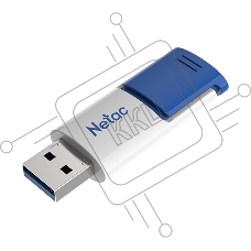 Флешка USB Netac U182 Blue (NT03U182N-256G-32BL), 256Gb, USB 3.0, R/W 70/30, белый/синий