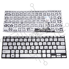 Клавиатура для ноутбука Asus X420 серебристая