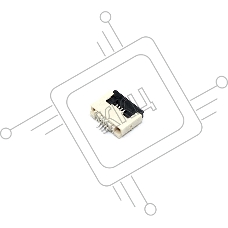 Разъем FPC Flip-Lock 0510-4RLGF 4 pin высота 1мм шаг 0,5мм