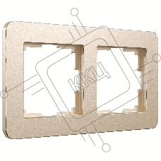 Рамка на 2 поста Platinum (шампань) W0022611