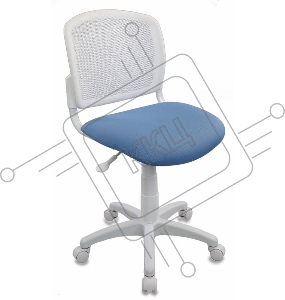 Кресло детское Бюрократ CH-W296NX/26-24 спинка сетка белый TW-15 сиденье голубой 26-24