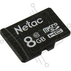 Флеш карта microSDHC 8GB Netac P500 <NT02P500STN-008G-S>  (без SD адаптера) 80MB/s