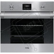 Встраиваемая электрическая духовка Korting OKB 760 FX / 59.8 х 59.5 x 56 см, 6 режимов нагрева, гриль, конвекция, таймер, дисплей, нержавеющая сталь