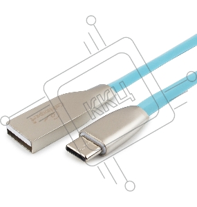 Кабель USB 2.0 Cablexpert CC-G-USBC01Bl-1M, AM/Type-C, серия Gold, длина 1м, синий, блистер