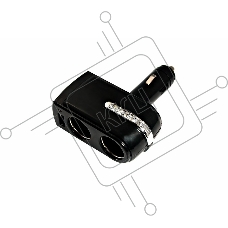 Разветвитель автоприкуривателя 2 гнезда 1хUSB (5 V 1000 mA) Rexant