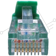 Патч-корд Suprlan 10-0156 UTP RJ-45 вил.-вилка RJ-45 кат.5E 0.5м зеленый LSZH 24AWG