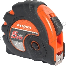 Рулетка PATRIOT MTP-5, ударопрочный корпус, обрезиненная, 5м