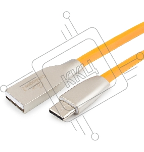 Кабель USB 2.0 Cablexpert CC-G-USBC01O-1M, AM/Type-C, серия Gold, длина 1м, оранжевый, блистер