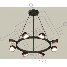 Светильник Ambrella light XB9198153/8 SBK/PPG черный песок/золото розовое полированное GX53 (C9198, N8126)