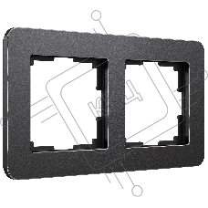 Рамка на 2 поста Platinum (черный алюминий) W0022608