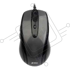 Мышь проводная A4Tech N-708X серый глянец/черный, 1600 dpi, USB, кнопки - 6