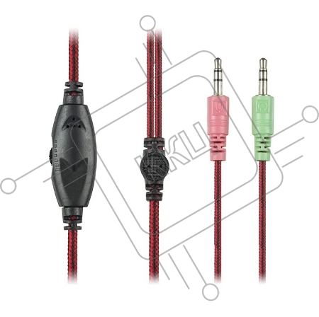 Игровые наушники SVEN AP-G857MV с микрофоном черно-красные (mini jack O 3,5 мм (4 pin), 40 мм)