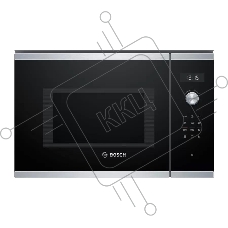 Микроволновая печь встраиваемая Bosch BEL554MS0 нержавеющая сталь/черный, 25 л, 900 Вт, переключатели - поворотный механизм/сенсор