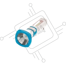 Фонарь светодиодный аккум. 3W LED 2 режима бок. панель COB 2Вт с зарядным устройством переходник для глубоких розеток в компл. КОСМОС KOCAc7023WLED
